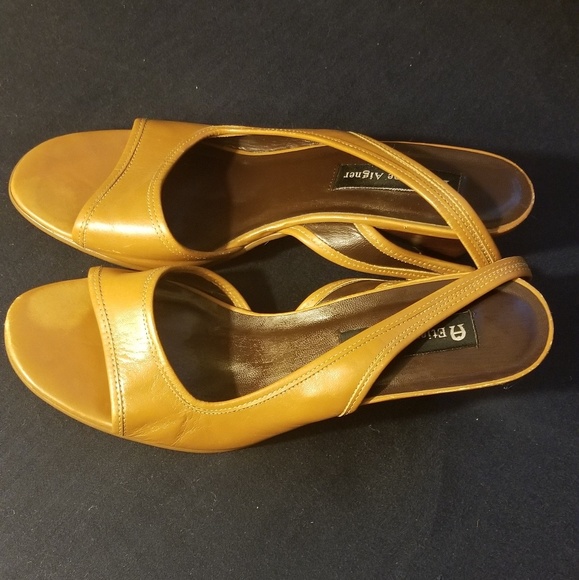 Etienne Aigner Shoes - ^Etienne Aigner leather upper sling back heel 10 M